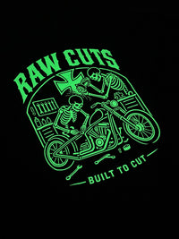 Camiseta Oversized RAW CUTS — Fotoluminiscente, Brilla en la Oscuridad